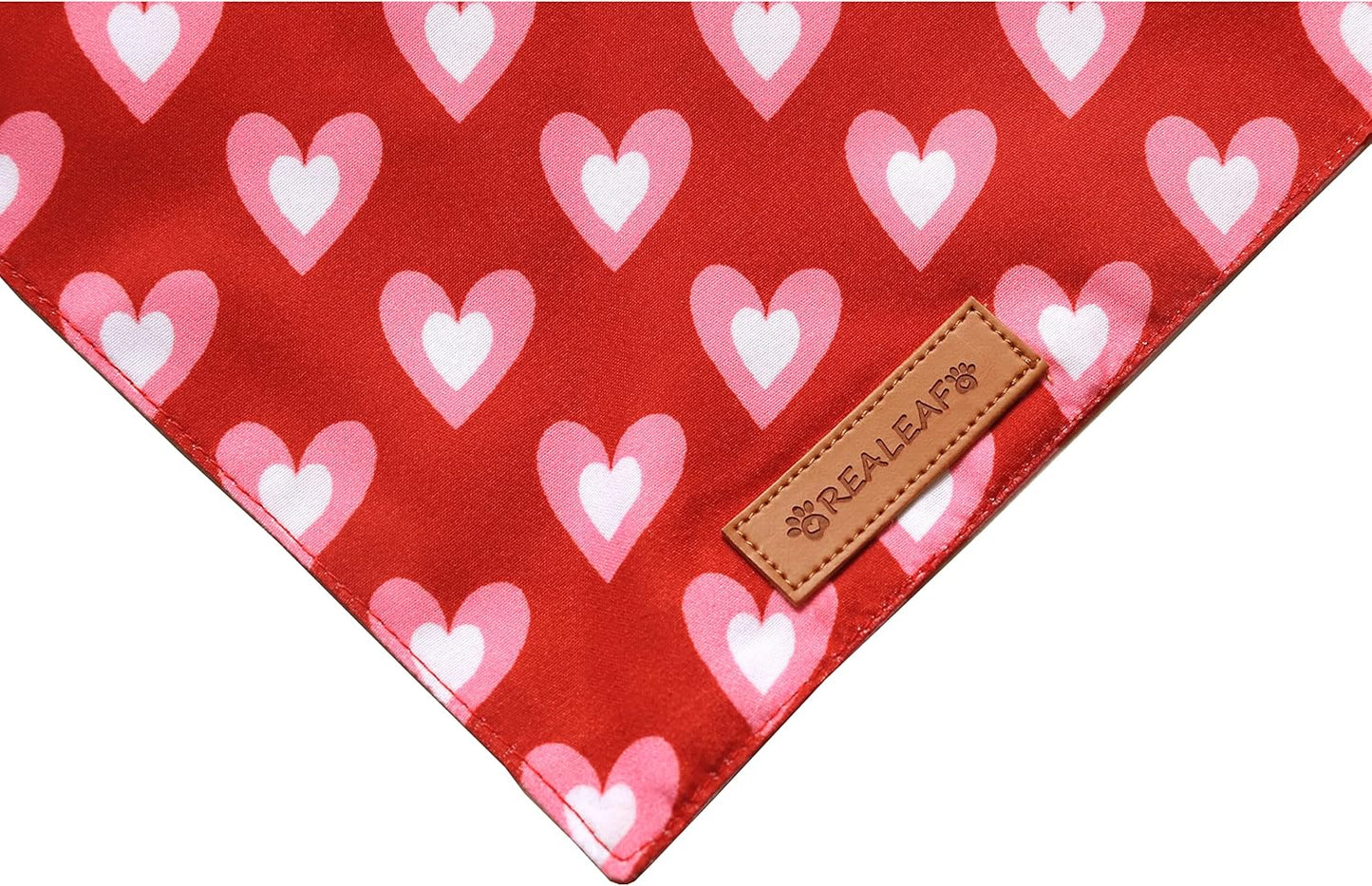 Valentine'S Day Dog Bandanas 2 Pack, Triangle Reversible Love Pet Scarf for Boy and Girl, Premium Durable Fabric, Holiday Bandana for Medium and Large Dogs (Large)