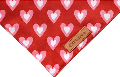 Valentine'S Day Dog Bandanas 2 Pack, Triangle Reversible Love Pet Scarf for Boy and Girl, Premium Durable Fabric, Holiday Bandana for Medium and Large Dogs (Large)